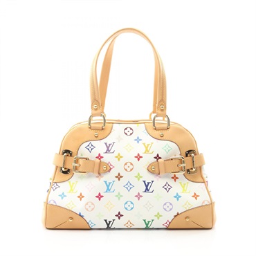 LOUIS VUITTON Claudia Handbag M40193  Monogram Multicolor White Used Women LV