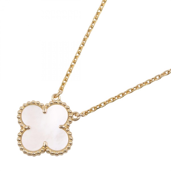 Van Cleef & Arpels Vintage Alhambra Necklace pendant 18KYG Mother of pearl Used