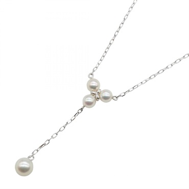 MIKIMOTO Pearl Necklace 18KWG White Gold White Used Women
