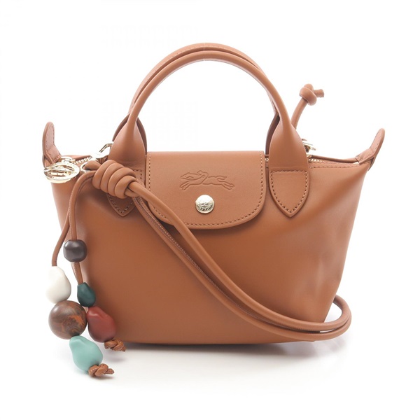 Longchamp Le Pliage Extra XS Shoulder Handbag L1500HGVM19 leather Brown NEW GHW