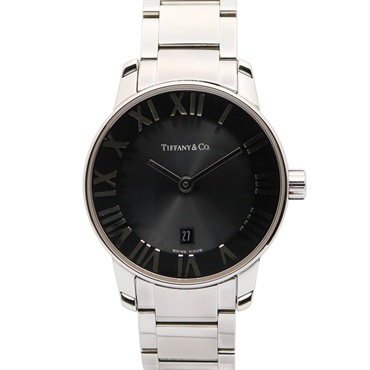 TIFFANY＆CO Atlas Wrist Watch Z1830.11.10A10A00A Quartz SS Used Women Black