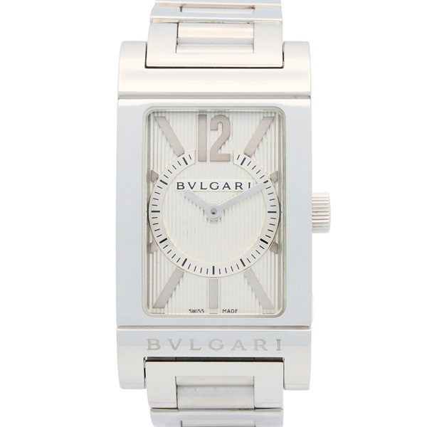 BVLGARI Rettangoro Wrist Watch RT39S Quartz Stainless Steel Used Women