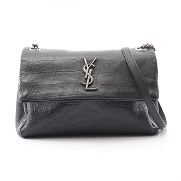 SAINT LAURENT PARIS West Hollywood Chain Shoulder Bag 620663 leather Black Used