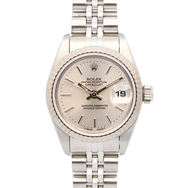 ROLEX Datejust U Wrist Watch 69174 Automatic 18KWG White Gold SS Used Women