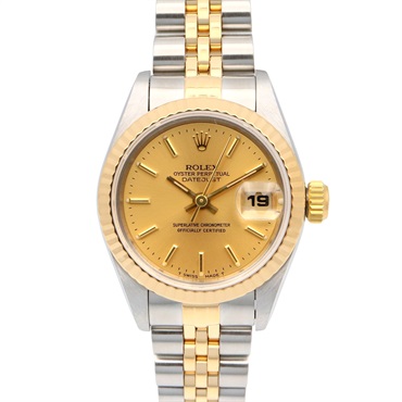 ROLEX Datejust T Wrist Watch 69173 Automatic 18KYG Yellow Gold SS Used Women