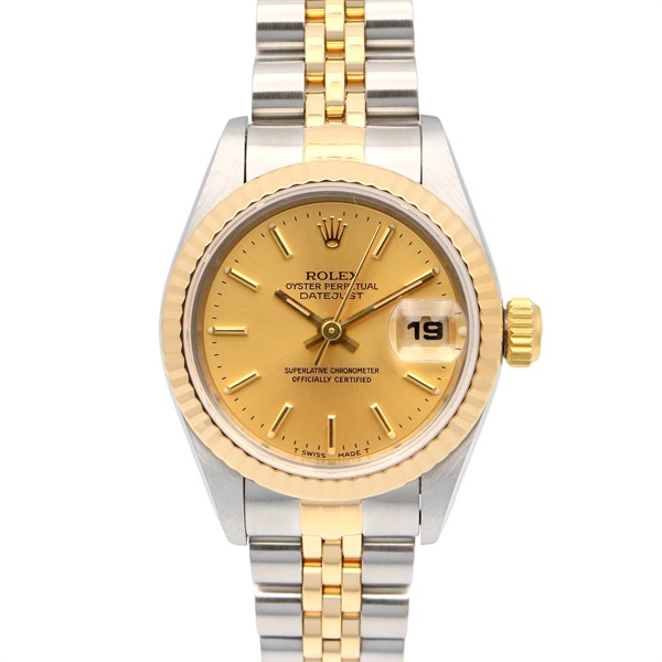 ROLEX Datejust T Wrist Watch 69173 Automatic 18KYG Yellow Gold SS Used Women