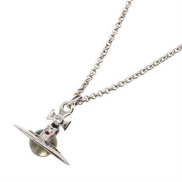 Vivienne Westwood Necklace pendant collier 43.5-47.5 brass rhinestones NEW