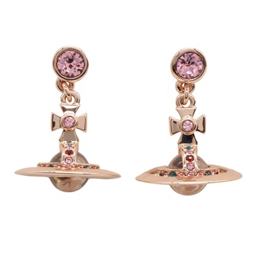 Vivienne Westwood dangly Pierced earrings boucle d'oreilles brass RG NEW