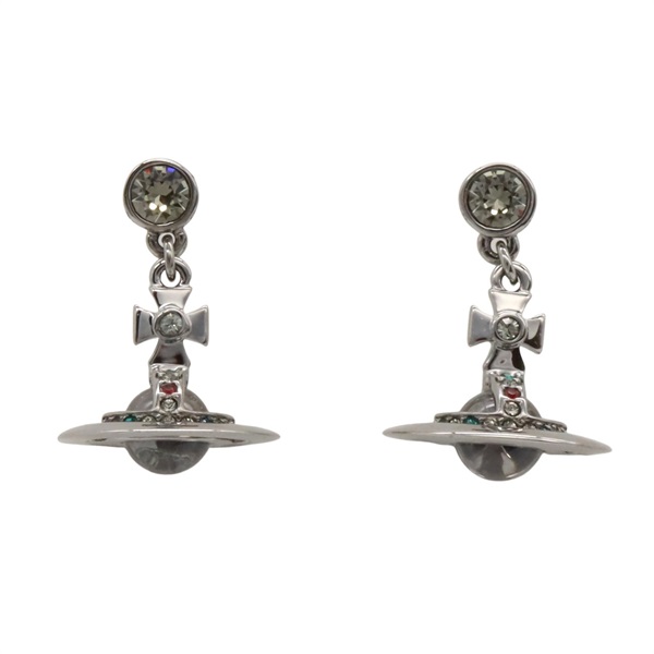 Vivienne Westwood Pierced earrings boucle d'oreilles brass Black metal NEW