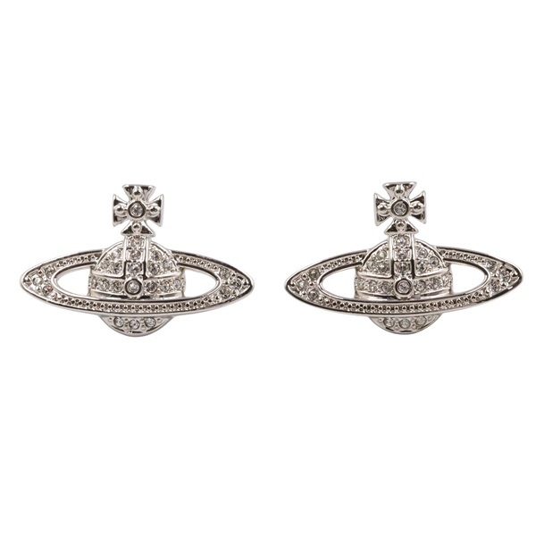 Vivienne Westwood Pierced earrings boucle d'oreilles 62020 rhinestones brass NEW