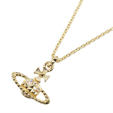 Vivienne Westwood Necklace pendant 43.5-47cm rhinestones brass NEW