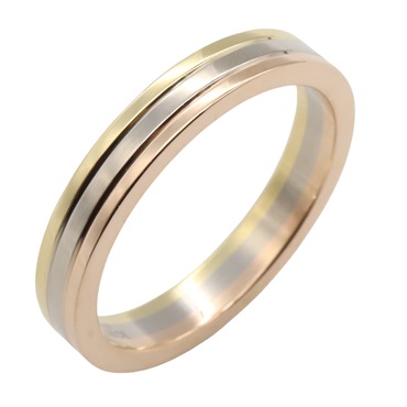 CARTIER Vendome Ring 18KYG Yellow 18KPG 18KWG Gold Used unisex US size 6.5 #53