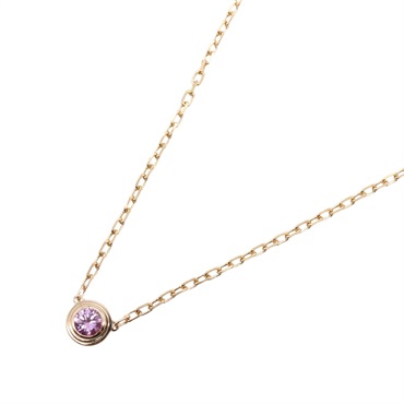 CARTIER D'amour Necklace Pendant Pink Sapphire 18KPG Rose Gold Used women