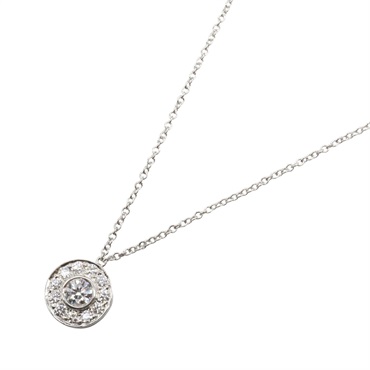 TIFFANY＆CO Circlet Necklace Diamond Pendant Pt950 Platinum Used women
