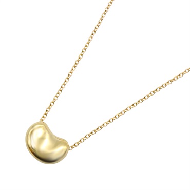 TIFFANY＆CO Bean Necklace SM Pendant 18KYG Yellow Gold Used women