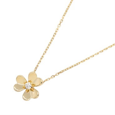 Van Cleef & Arpels Frivole Necklace Mini Diamond 18KYG Yellow Gold Used women