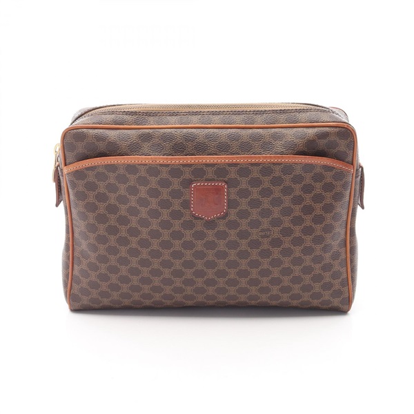CELINE Macadam Business Clutch bag PVC coated canvas leather Brown Used Women