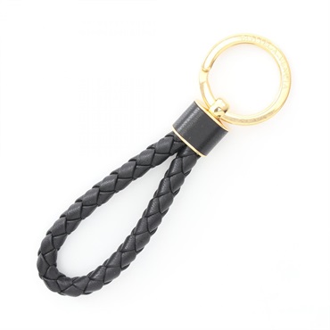BOTTEGA VENETA Intrecciato key Ring 651820V0HW18425 leather Gold Plated NEW