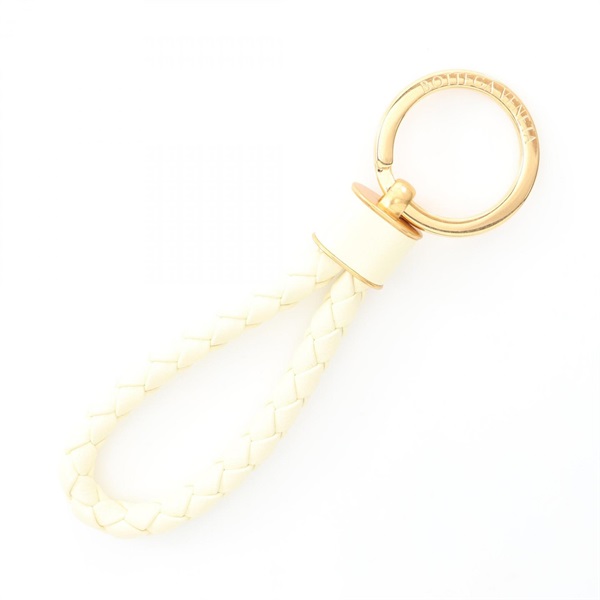 BOTTEGA VENETA Intrecciato key ring 651820V0HW18425 leather GP Black NEW GHW