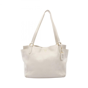 PRADA VIT.DAINO  Shoulder Tote Bag BR4970 leather White Used Women