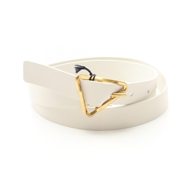 BOTTEGA VENETA Grasp Triangle belt ceinture 679476VMAU3900985 leather White