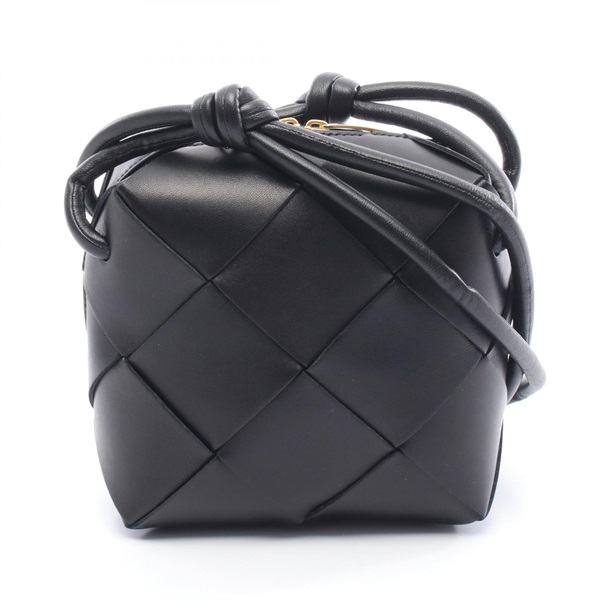 BOTTEGA VENETA mini cassette camera Shoulder Bag 701915VCQC leather Black NEW
