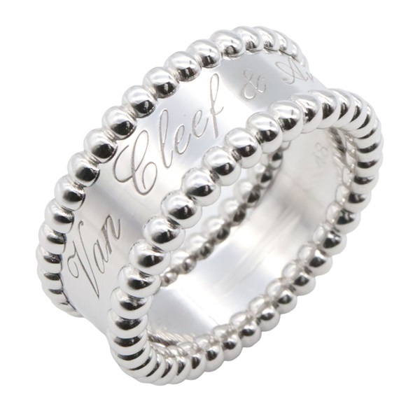 Van Cleef & Arpels Perlee Signature ring 18KWG Gold Used unisex US size 4.75 #48