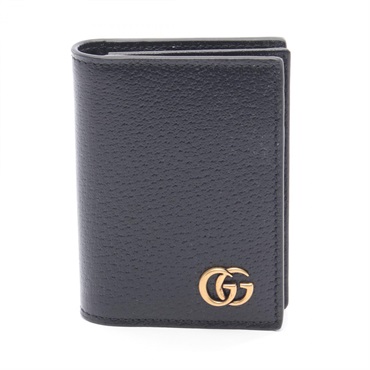 GUCCI GG Marmont Card Case 428737DJ20T1000 leather Black NEW unisex GHW