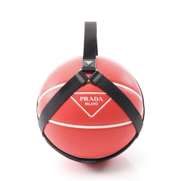 PRADA Triangle Logo Basketball 2XD0072DTKF0011 rubber Red NEW Unisex