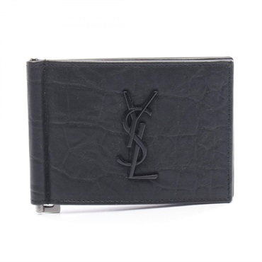 SAINT LAURENT PARIS Monogram Bi-fold wallet 485630C9H0U1000 leather Black NEW