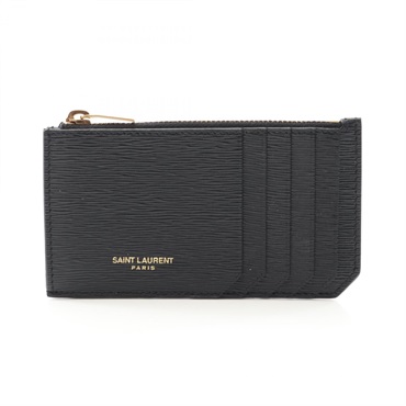 SAINT LAURENT PARIS Fragment coin purse 609362AACK61000 leather Black NEW