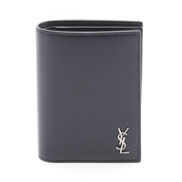 SAINT LAURENT PARIS Cassandra Bi-fold wallet purse 6687361JB0E1000 leather Black