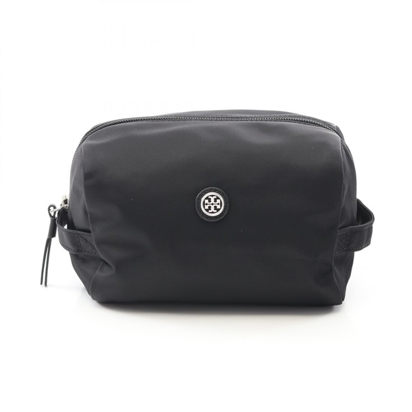 Tory Burch Cosme Pouch Case 84999001 Nylon leather Black NEW Women