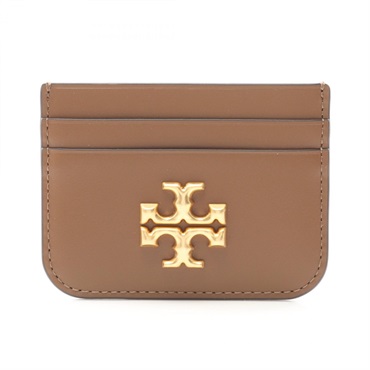 Tory Burch ELENOR Card Case Holder 86346909 leather Brown GHW NEW Women