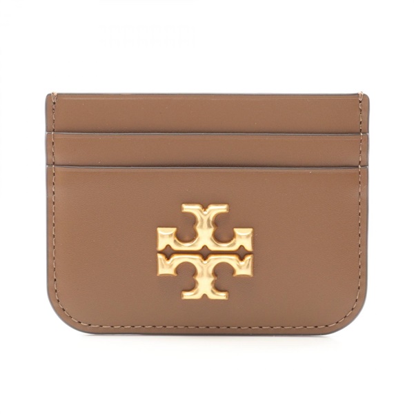 Tory Burch ELENOR Card holder Case purse 86346909 leather Brown NEW Women