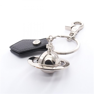 Vivienne Westwood Orb key ring 8203011LUOM0014N403 leather metal Blk NEW unisex