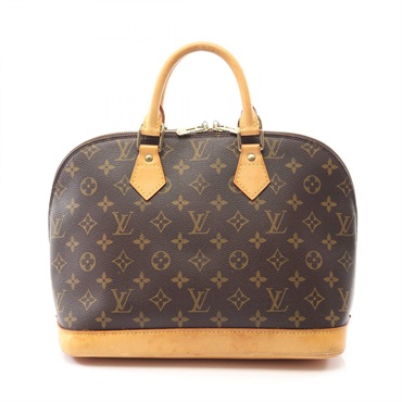 LOUIS VUITTON Alma PM Handbag M51130 Monogram canvas leather Brown Used Women
