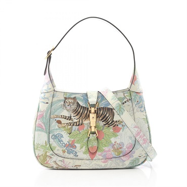 GUCCI GUCCI TIGER Jackie 1961 Small Shoulder Bag 636709 leather Blue Used women