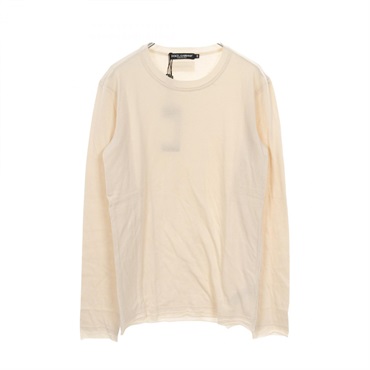 DOLCE & GABBANA Pullover Knit Sweater cotton cashmere Beige #44 Used mens