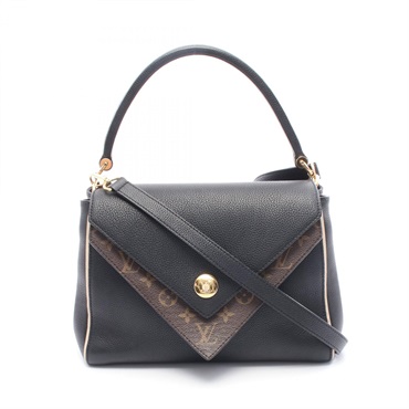 LOUIS VUITTON Doble V Shoulder Crossbody Handbag M54439 Monogram leather Black