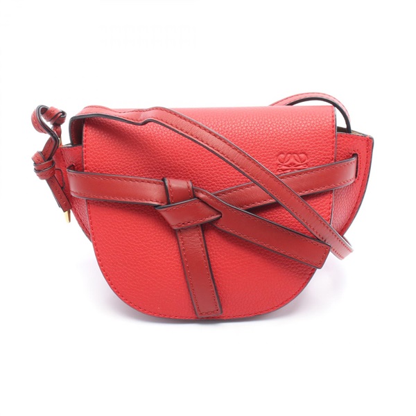 LOEWE gate bag mini Shoulder Bag crossbody leather Red Used Women