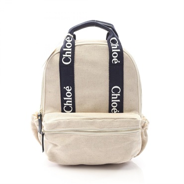 Chloe Rucksack Backpack bag C20423 Z40 canvas Beige Navy NEW Women