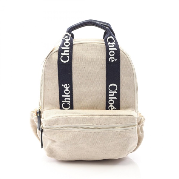 Chloe Rucksack Backpack bag C20423 Z40 canvas Beige Navy NEW Women