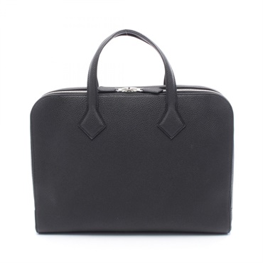 HERMES Victoria Light Briefcase H076567CK89 Togo leather Black Used mens C SHW