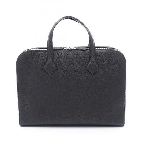 HERMES Victoria Light Briefcase H076567CK89 Togo leather Black Used mens C SHW