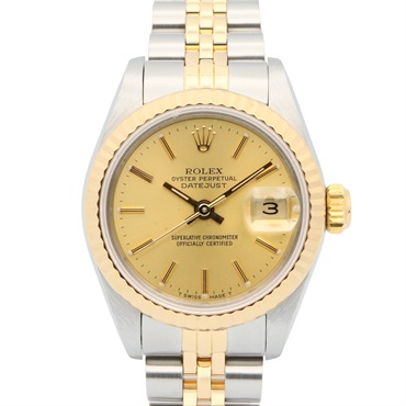 ROLEX Datejust No.98 Wrist Watch 69173 Automatic 18KYG Yellow Gold SS Used Women