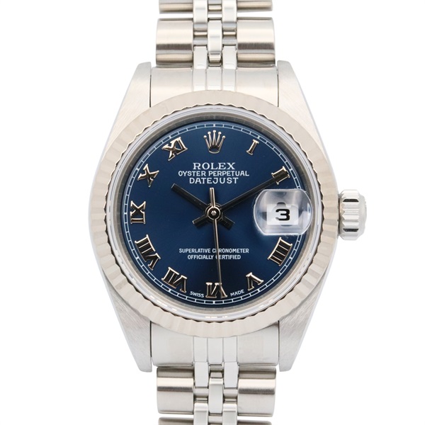 ROLEX Datejust P Wrist Watch 79174 Automatic 18KWG White Gold SS Used Women