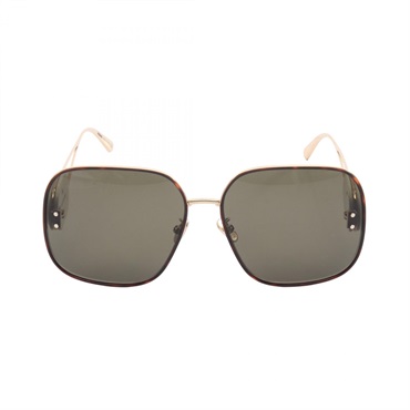 Christian Dior Boby S1U Sunglasses BOBYS1UWRB5C0 Gold Plated Plastic White Brown