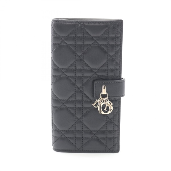 Chrisitan Dior My Dior Cannage Bifold purse long wallet  S6038ONMJ900 leather BK
