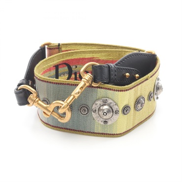 Christian Dior Medallion Embroidery Shoulder strap S8534CRRR884 canvas Multi NEW